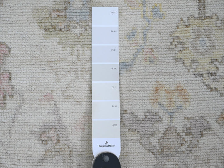 2'10" x 12'7" New Hand Knotted Ivory Wool Runner Oriental Rug - MOA10289942