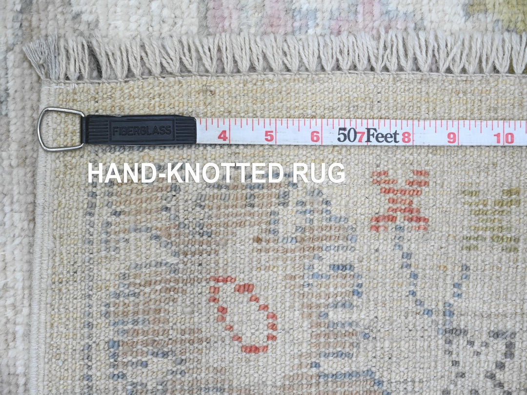 3'0" x 22'5" New Hand Knotted Ivory Wool Runner Oriental Rug - MOA10289944