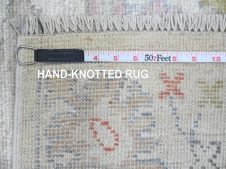 3'0" x 22'5" New Hand Knotted Ivory Wool Runner Oriental Rug - MOA10289944