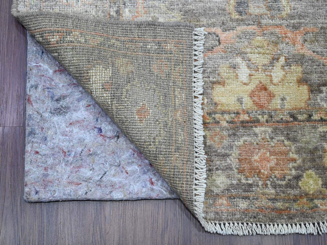 3'2" x 23'7" New Hand Knotted Brown Wool Runner Oriental Rug - MOA10289950