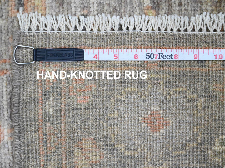 3'2" x 23'7" New Hand Knotted Brown Wool Runner Oriental Rug - MOA10289950