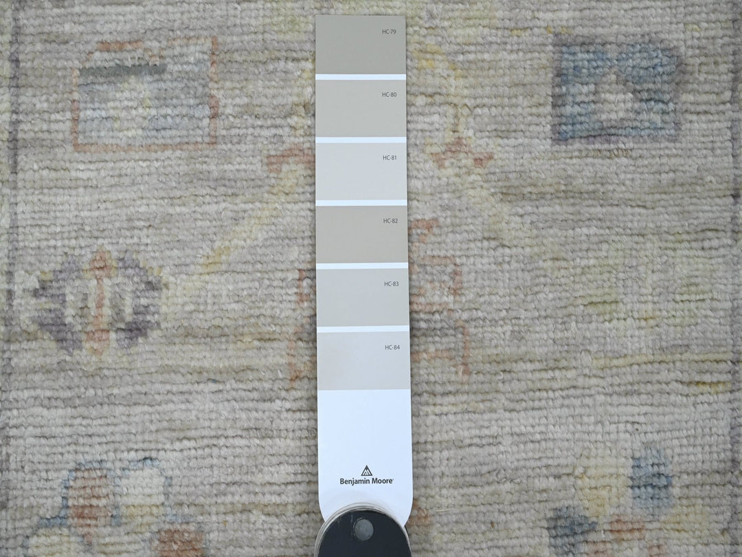 2'8" x 5'7" New Hand Knotted Grey Wool Runner Oriental Rug - MOA10289955