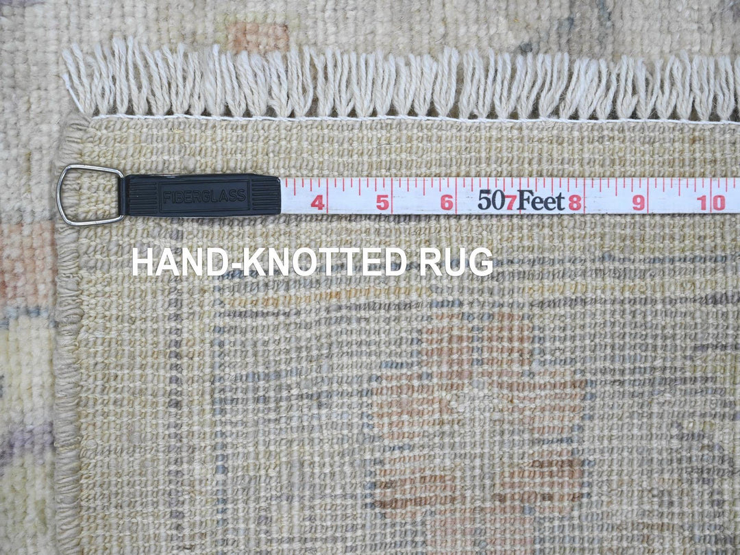 2'8" x 5'7" New Hand Knotted Grey Wool Runner Oriental Rug - MOA10289955