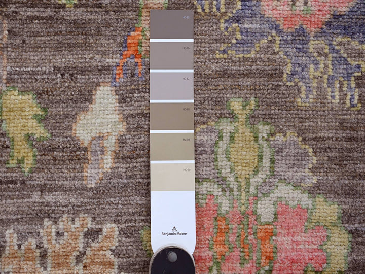 2'10" x 10'4" New Hand Knotted Brown Wool Runner Oriental Rug - MOA10289956