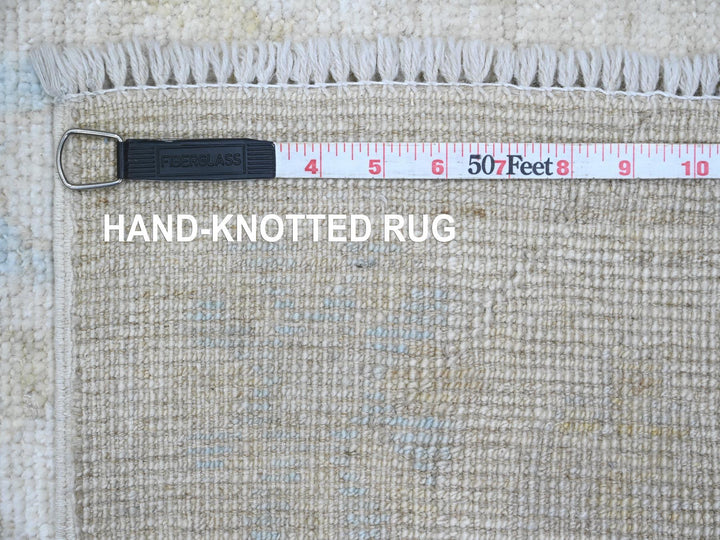 2'7" x 9'10" New Hand Knotted Ivory Wool Runner Oriental Rug - MOA10289957