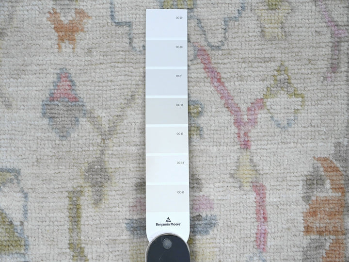 2'8" x 11'8" New Hand Knotted Ivory Wool Runner Oriental Rug - MOA10289961