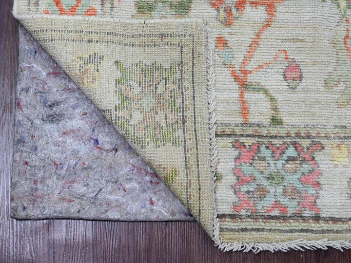 2'9" x 7'11" New Hand Knotted Grey Wool Runner Oriental Rug - MOA10289963