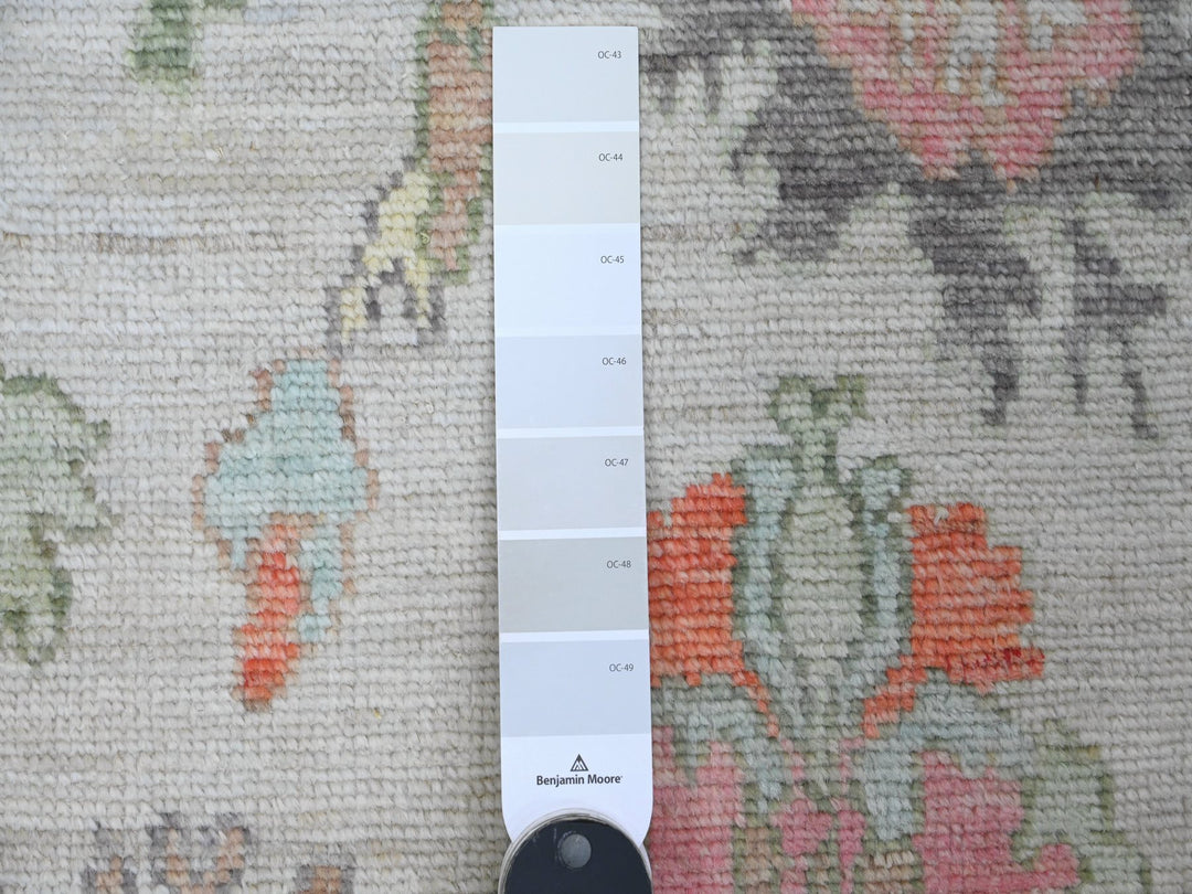 2'9" x 7'11" New Hand Knotted Grey Wool Runner Oriental Rug - MOA10289963