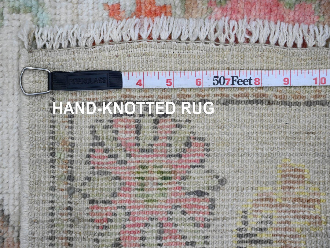 2'9" x 7'11" New Hand Knotted Grey Wool Runner Oriental Rug - MOA10289963