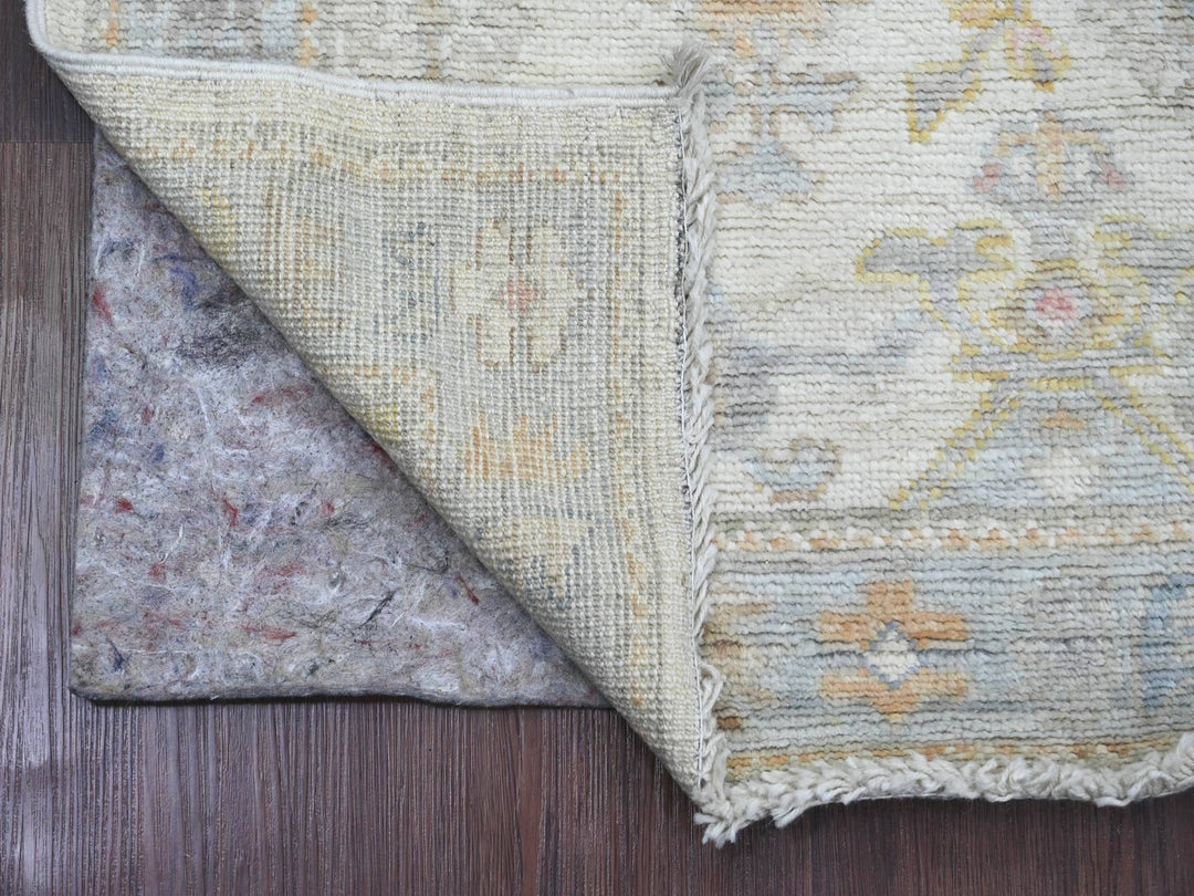 2'9" x 9'5" New Hand Knotted Ivory Wool Runner Oriental Rug - MOA10289969