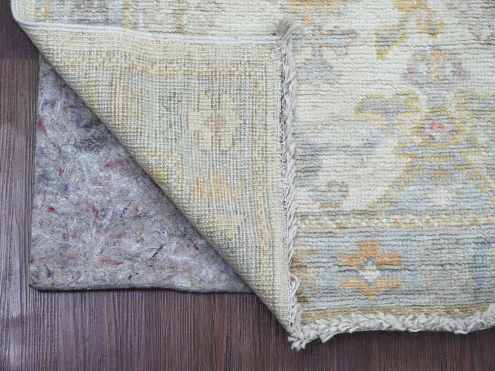 2'9" x 9'5" New Hand Knotted Ivory Wool Runner Oriental Rug - MOA10289969