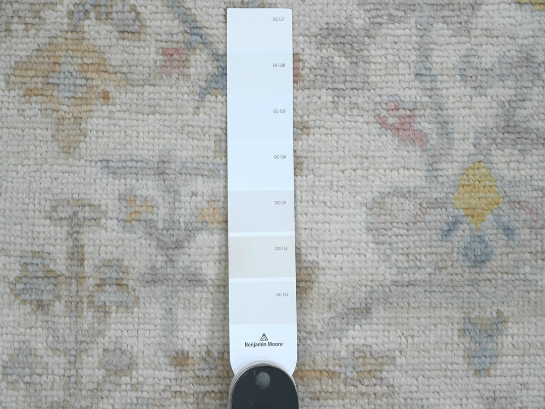 2'9" x 9'5" New Hand Knotted Ivory Wool Runner Oriental Rug - MOA10289969