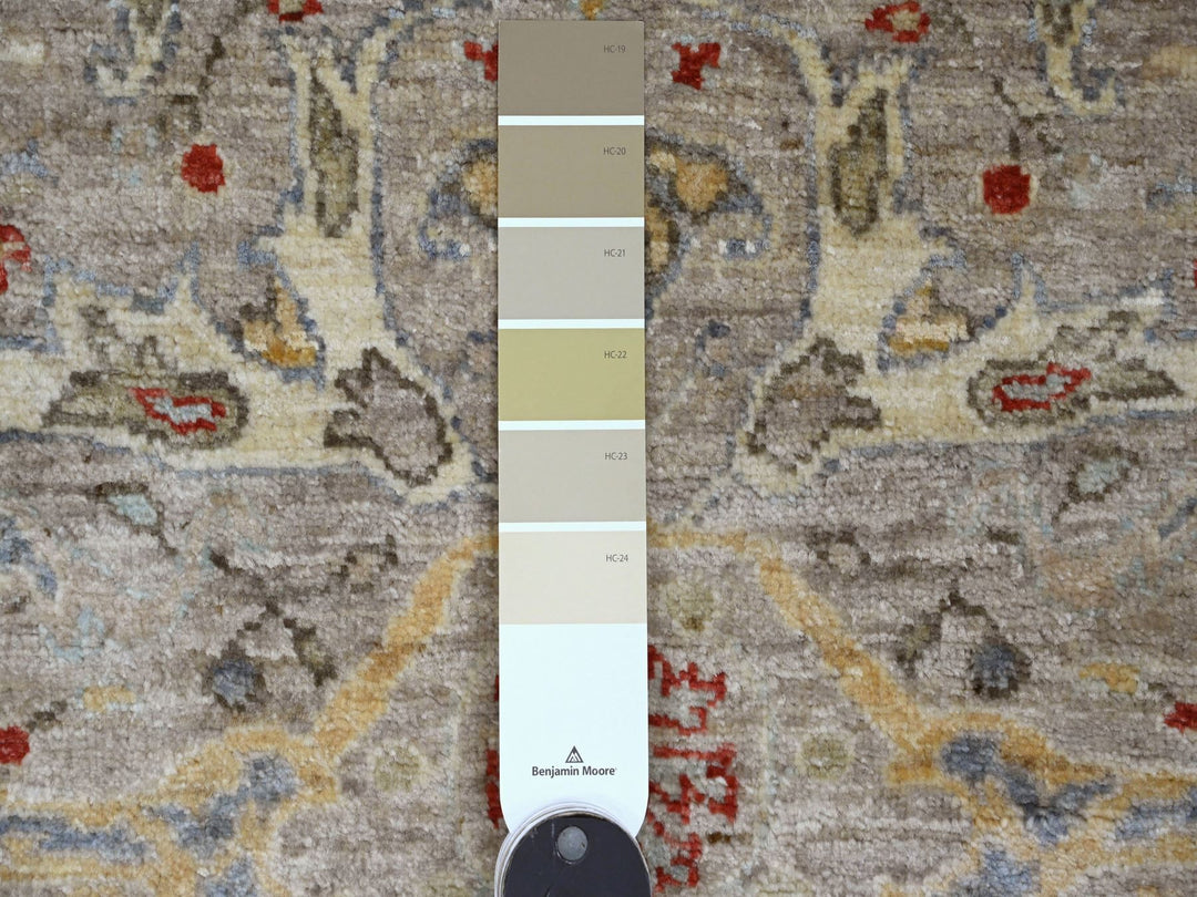 3'10" x 5'9" New Hand Knotted Grey Wool Rectangle Oriental Rug - MOA10289971
