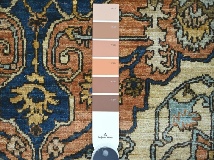 4'1" x 5'11" New Hand Knotted Orange Wool Rectangle Oriental Rug - MOA10289974