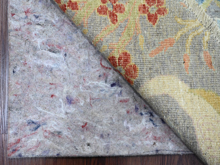 10'0" x 10'1" New Hand Knotted Grey Wool Round Oriental Rug - MOA10289983