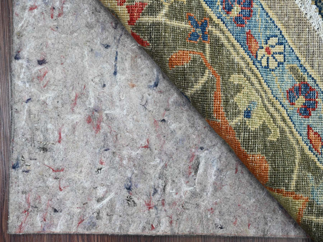 9'11" x 9'11" New Hand Knotted Grey Wool Round Oriental Rug - MOA10289984