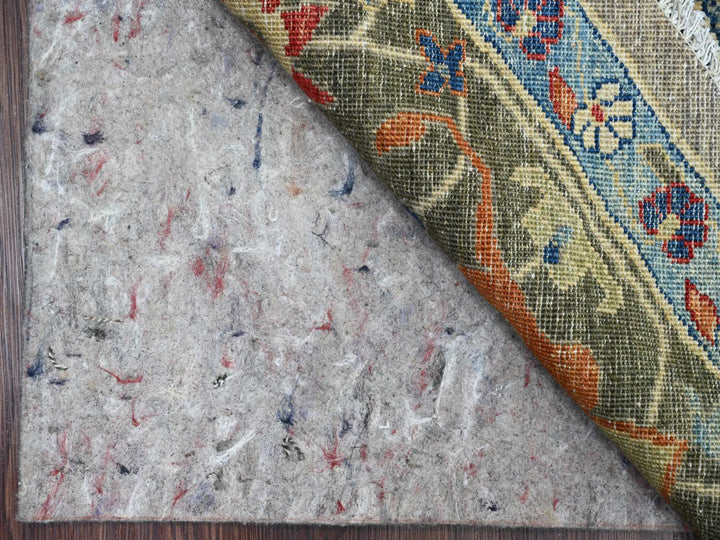 9'11" x 9'11" New Hand Knotted Grey Wool Round Oriental Rug - MOA10289984