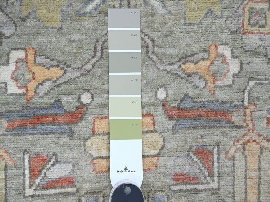 2'8" x 8'0" New Hand Knotted Green Wool Runner Oriental Rug - MOA10289987