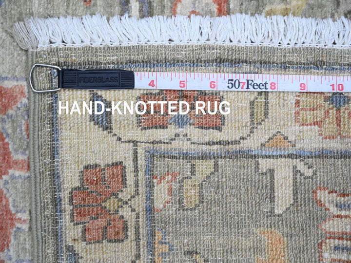 2'8" x 8'0" New Hand Knotted Green Wool Runner Oriental Rug - MOA10289987