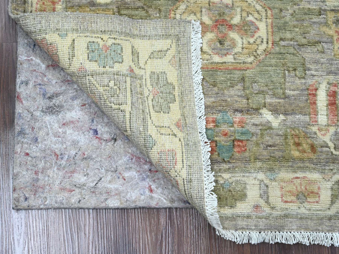 2'6" x 6'0" New Hand Knotted Grey Wool Runner Oriental Rug - MOA10289992