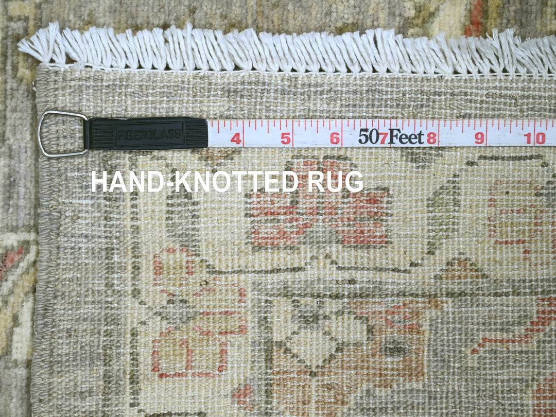 2'6" x 6'0" New Hand Knotted Grey Wool Runner Oriental Rug - MOA10289992
