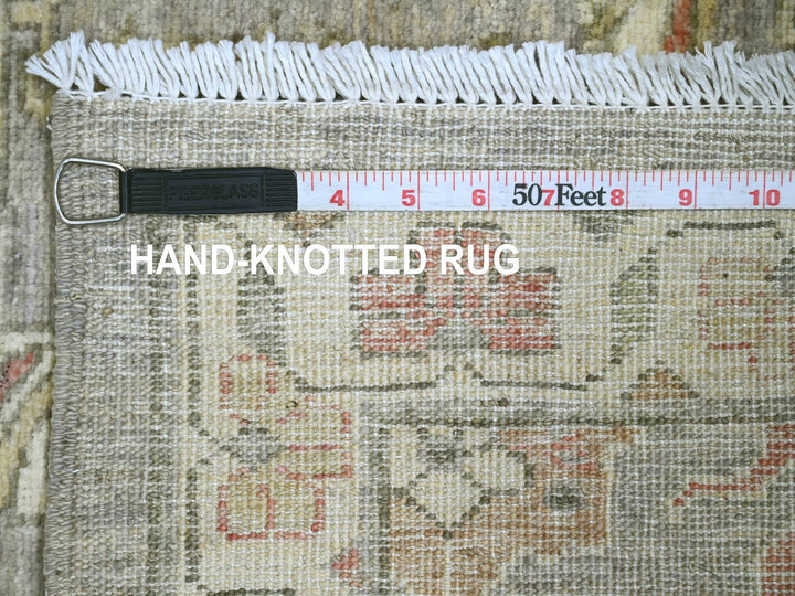 2'6" x 6'0" New Hand Knotted Grey Wool Runner Oriental Rug - MOA10289992