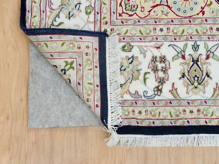 7'10" x 10'1" New Hand Knotted Blue Wool Rectangle Oriental Rug - MOA10290008