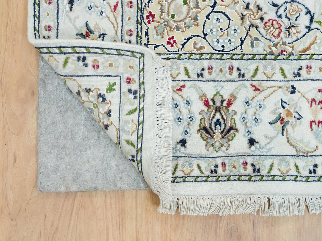 4'7" x 6'8" New Hand Knotted Ivory Wool Rectangle Oriental Rug - MOA10290013
