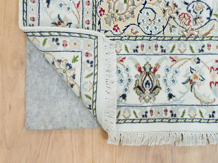 4'7" x 6'8" New Hand Knotted Ivory Wool Rectangle Oriental Rug - MOA10290013