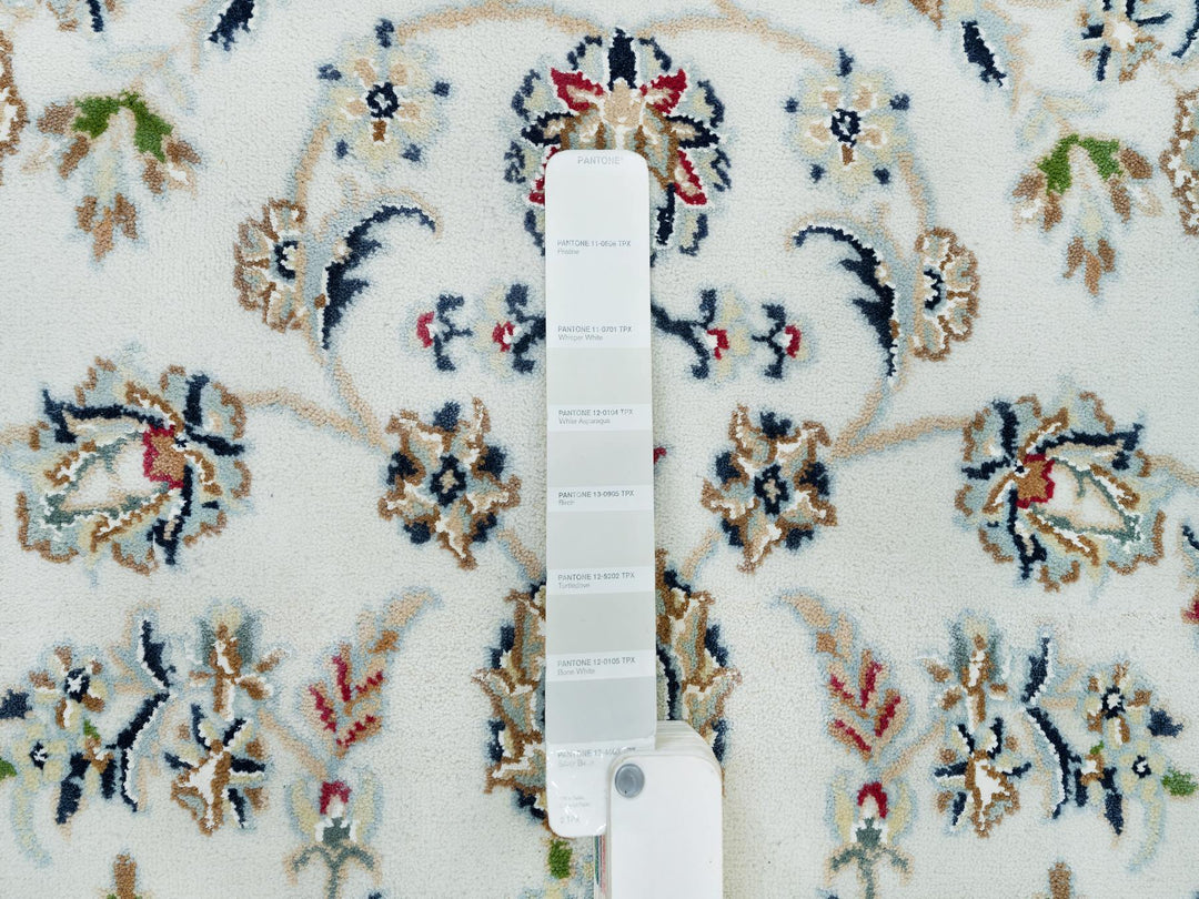 4'7" x 6'8" New Hand Knotted Ivory Wool Rectangle Oriental Rug - MOA10290013