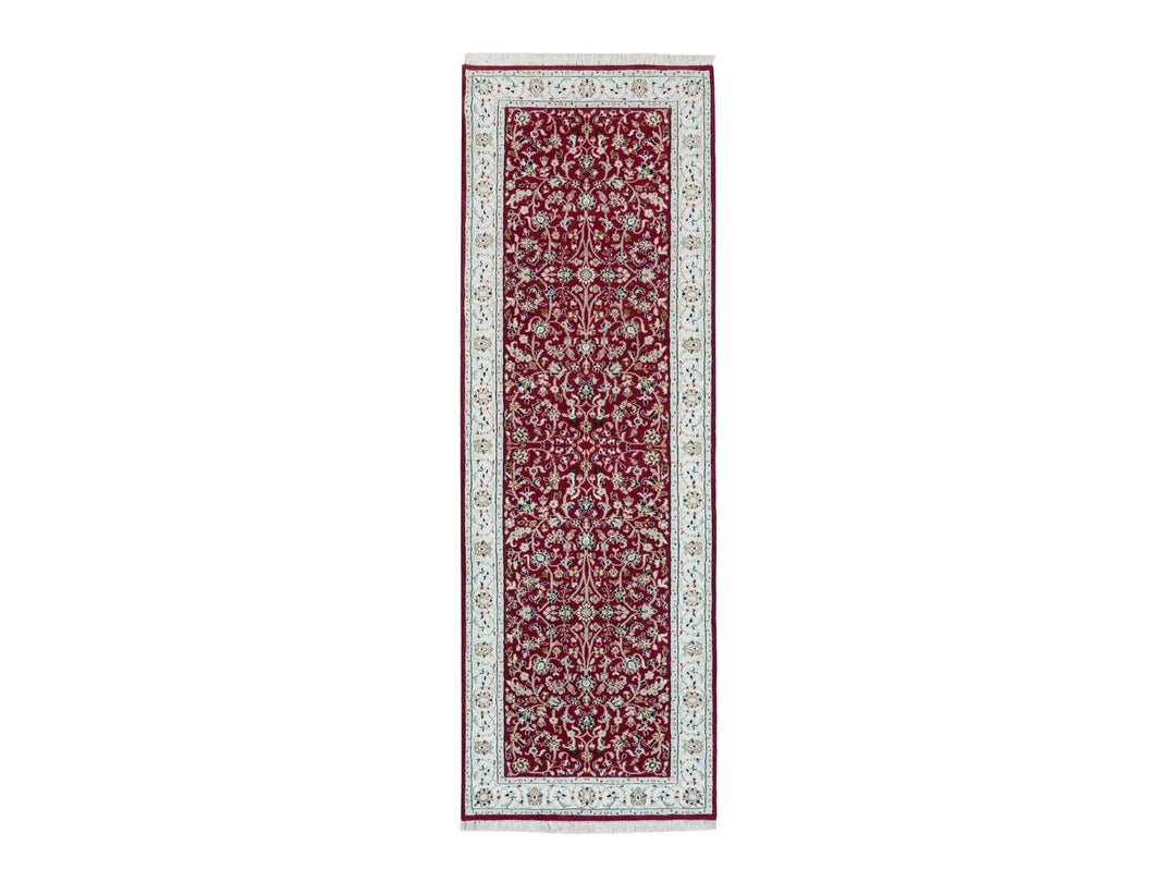 2'9" x 8'2" New Hand Knotted Red Wool Runner Oriental Rug - MOA10290022