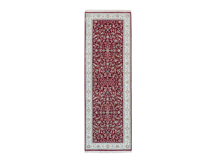 2'9" x 8'2" New Hand Knotted Red Wool Runner Oriental Rug - MOA10290022