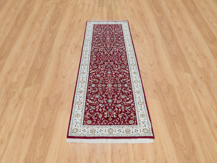 2'9" x 8'2" New Hand Knotted Red Wool Runner Oriental Rug - MOA10290022