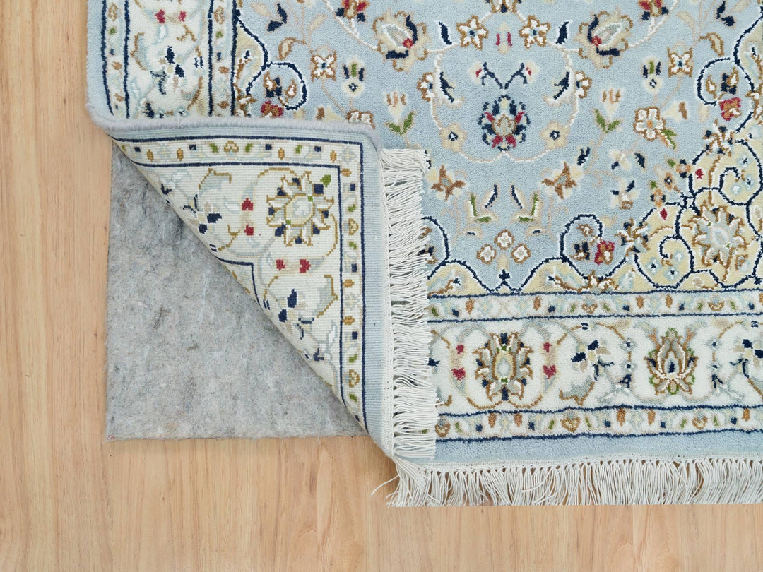 2'9" x 8'4" New Hand Knotted Blue Wool Runner Oriental Rug - MOA10290030