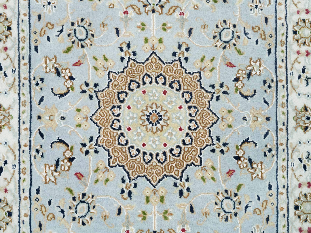 2'9" x 8'4" New Hand Knotted Blue Wool Runner Oriental Rug - MOA10290030