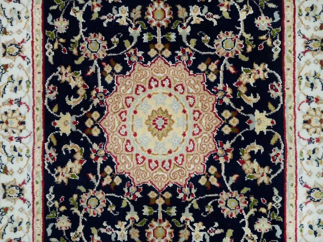 2'8" x 15'10" New Hand Knotted Blue Wool Runner Oriental Rug - MOA10290034
