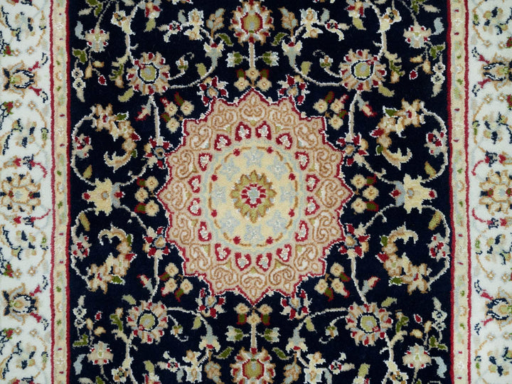 2'8" x 15'10" New Hand Knotted Blue Wool Runner Oriental Rug - MOA10290034