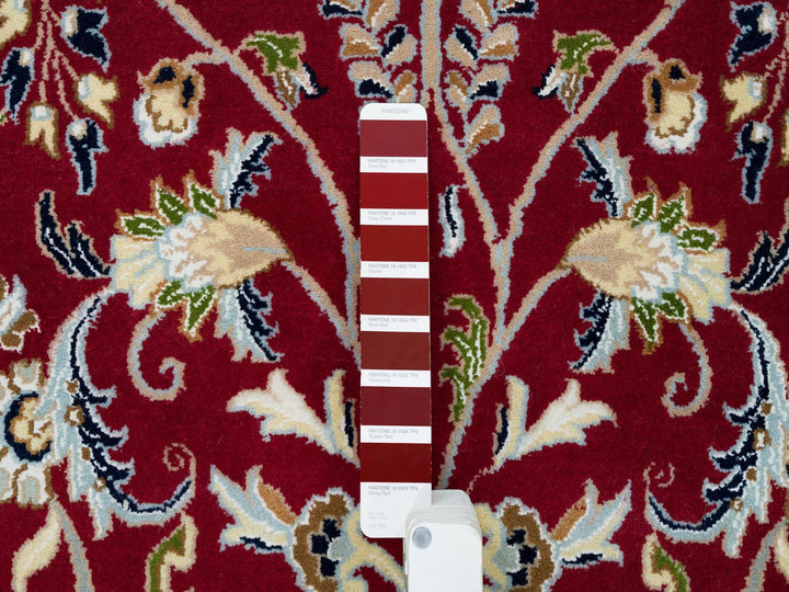 9'8" x 9'8" New Hand Knotted Red Wool Round Oriental Rug - MOA10290050