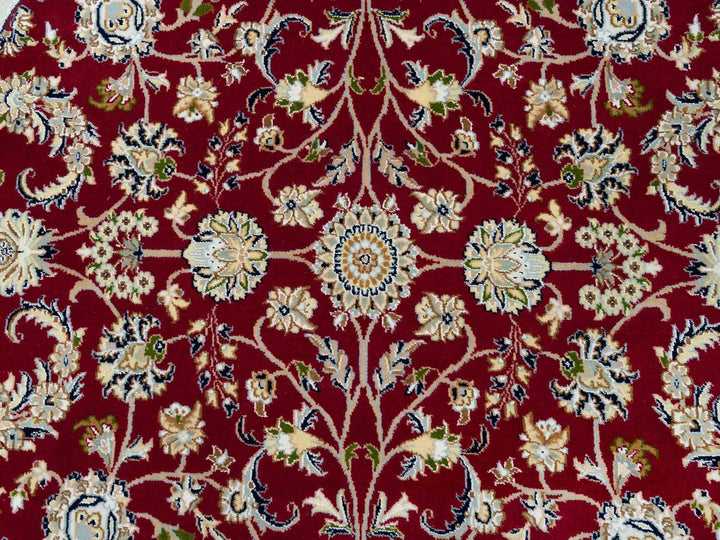 6'0" x 6'0" New Hand Knotted Red Wool Round Oriental Rug - MOA10290052