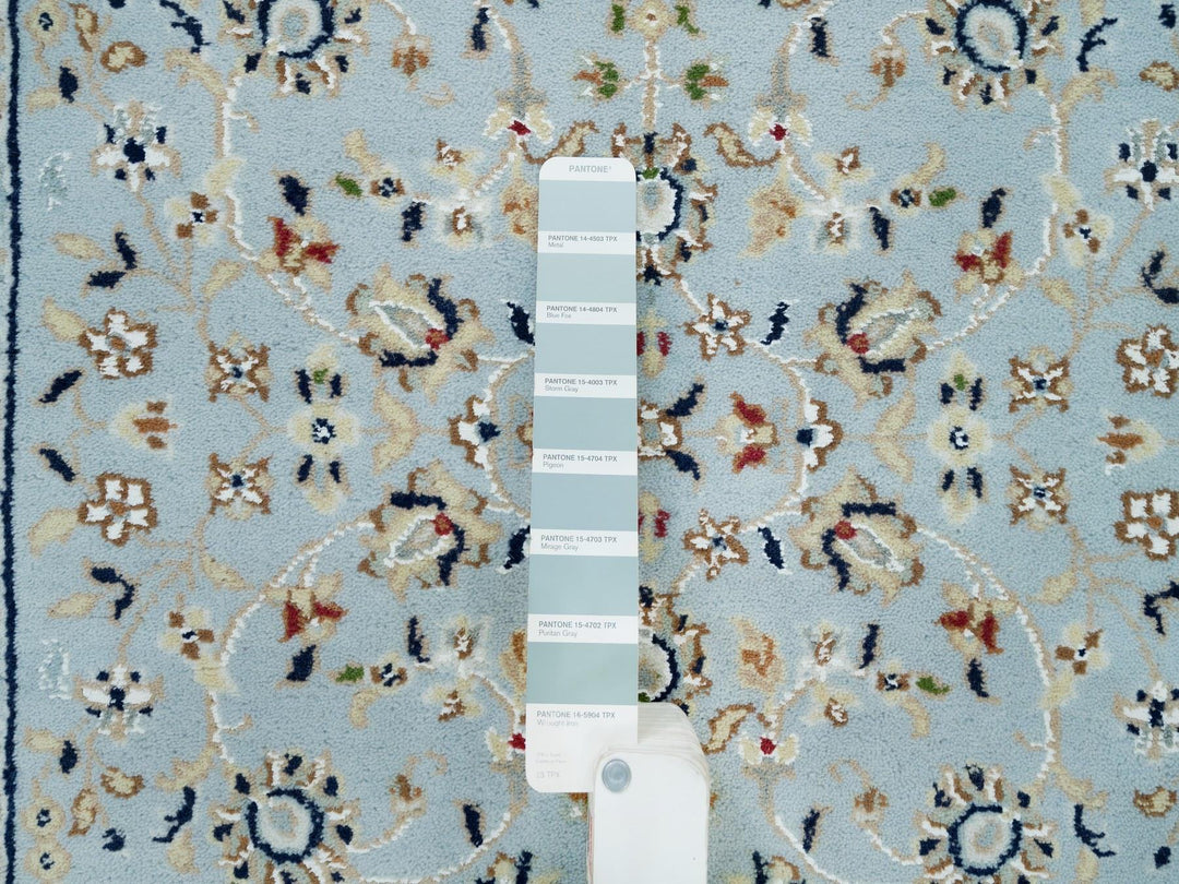 2'9" x 14'0" New Hand Knotted Blue Wool Runner Oriental Rug - MOA10290063