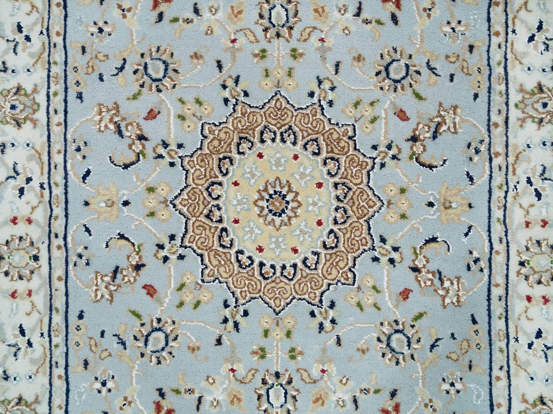 2'9" x 14'0" New Hand Knotted Blue Wool Runner Oriental Rug - MOA10290063