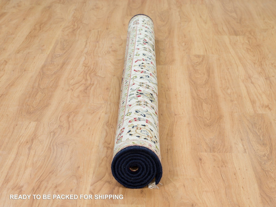 6'3" x 6'0" New Hand Knotted Blue Wool Square Oriental Rug - MOA10290069