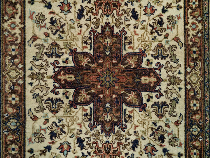 2'8" x 12'3" New Hand Knotted Beige Wool Runner Oriental Rug - MOA10290084