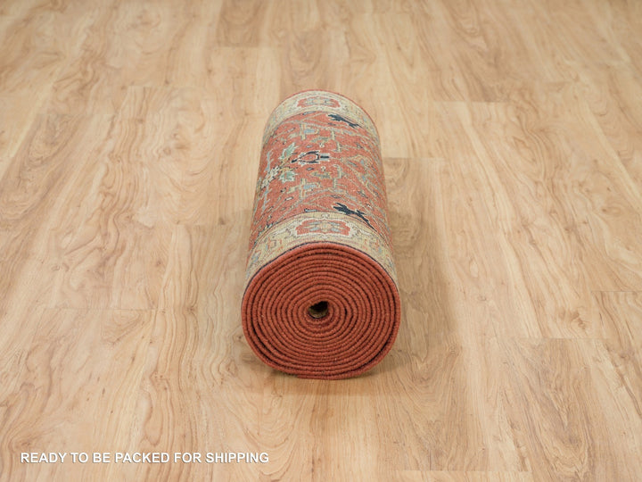 2'6" x 20'0" New Hand Knotted Red Wool Runner Oriental Rug - MOA10290093
