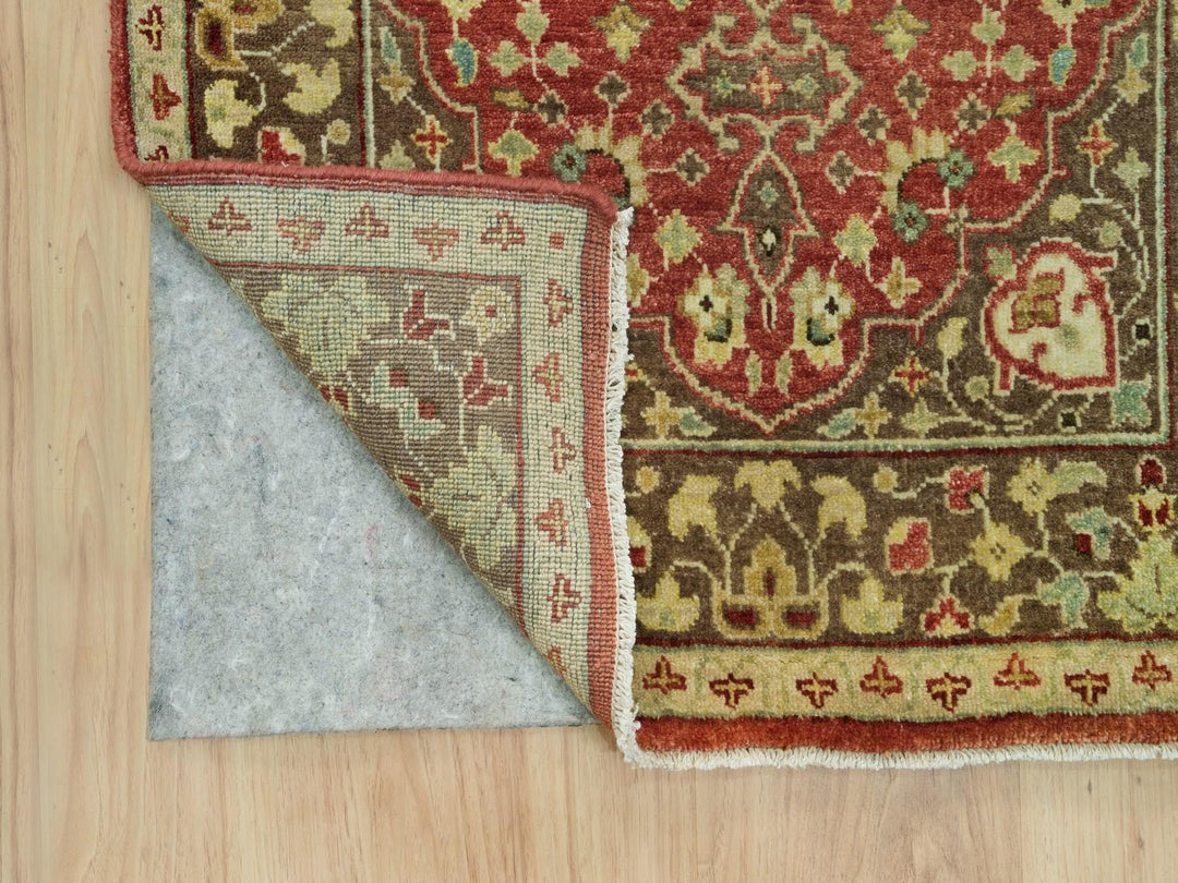 2'7" x 18'0" New Hand Knotted Red Wool Runner Oriental Rug - MOA10290107
