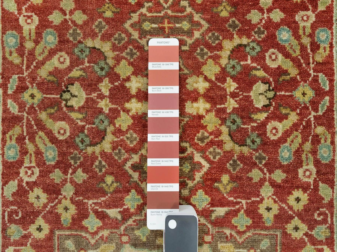 2'7" x 18'0" New Hand Knotted Red Wool Runner Oriental Rug - MOA10290107