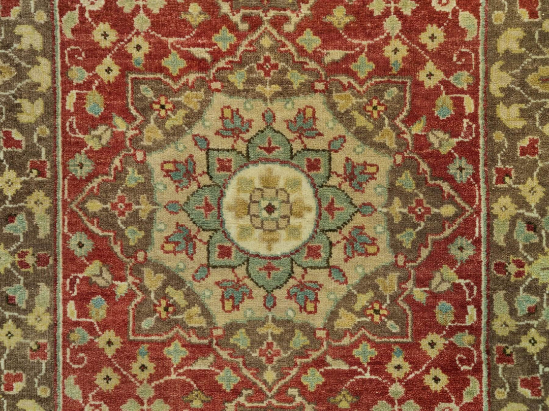 2'7" x 18'0" New Hand Knotted Red Wool Runner Oriental Rug - MOA10290107