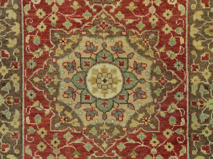 2'7" x 18'0" New Hand Knotted Red Wool Runner Oriental Rug - MOA10290107
