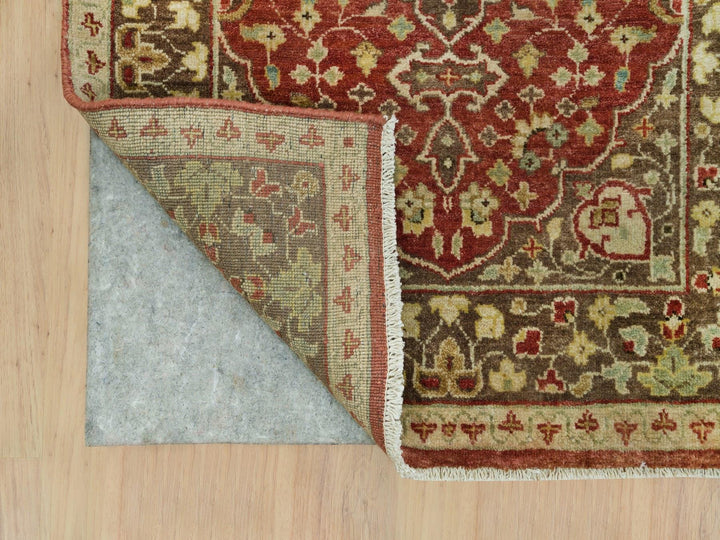 2'6" x 10'1" New Hand Knotted Red Wool Runner Oriental Rug - MOA10290113