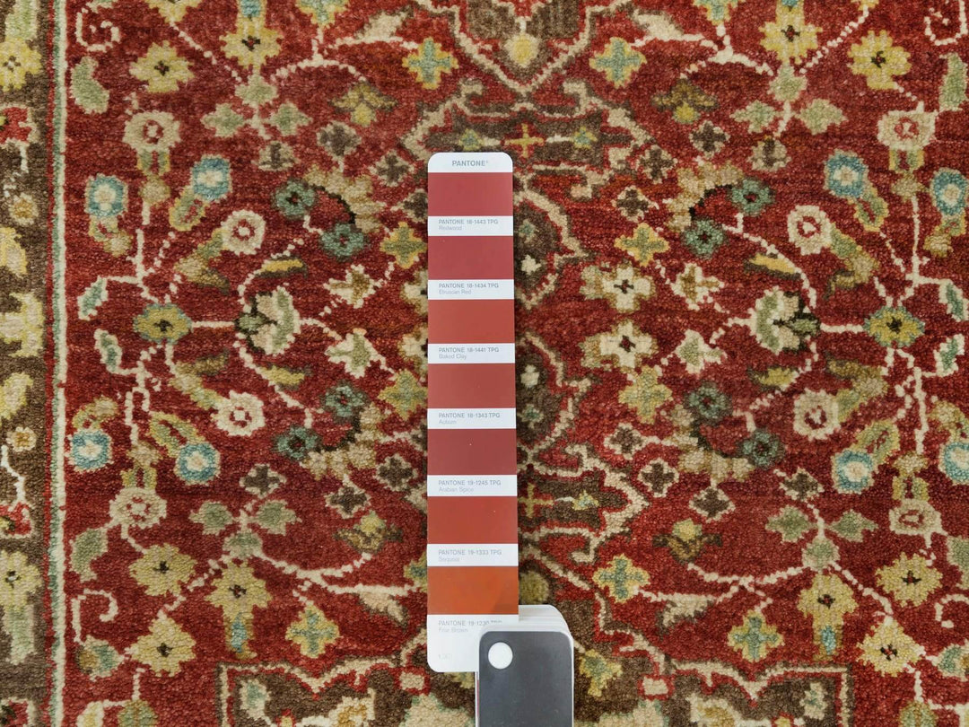 2'6" x 10'1" New Hand Knotted Red Wool Runner Oriental Rug - MOA10290113